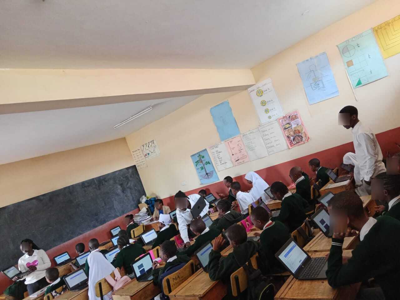 Students learning coding and digital literacy at Lite View computer lab
